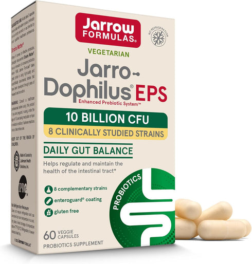 Jarrow Formulas Jarro-Dophilus EPS Probiotics 10 Billion CFU, Dietary Supplement for Intestinal Tract Support, Gut Health Supplements for Women an...