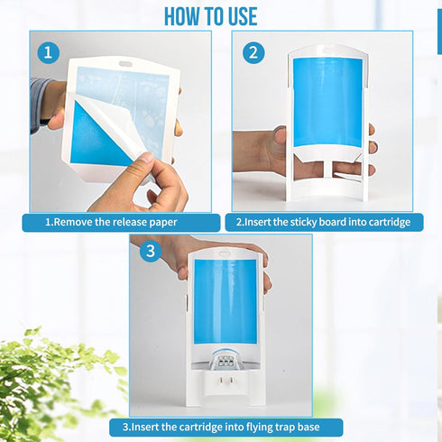 Trap Refills, Flying Insect Trap Refill Kit NO Device - 4 Pcs Glue Cards, Each Glue Card Lasts up to 65-Day or Until Full Flying Insect Trap (4 x ...