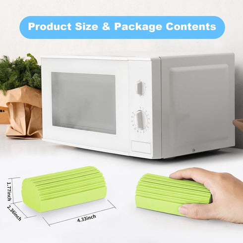 4 Pack Damp Clean Duster Sponge, Magic Sponge Eraser for Household Cleaning, Reusable Dusters Cleaning Supplies for Housekeeping, Dish, Blinds, Gl...