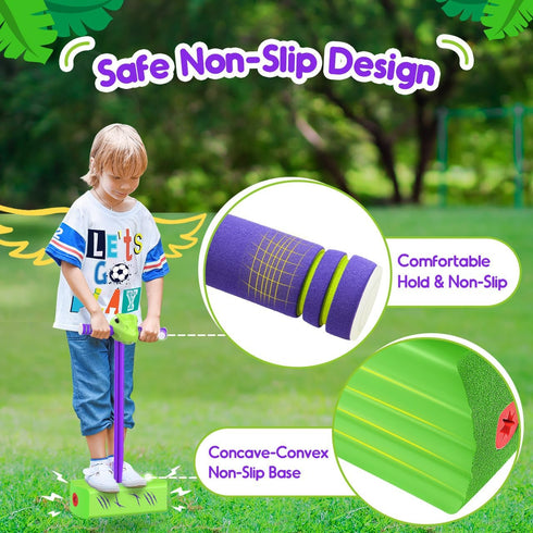Jumping Helps Grow Taller, Dinosaur Toys for 3-8 Year Old Boys, Foam Pogo Jumper for Kids Pogo Stick for Kids, Outdoor Toys Birthday Party Gifts C...