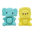 Infantino Teethimal Pop Pals - Elephant & Lion Sensory Popper Toy with Soothing Teething Textures for Infants & Toddlers, 6M+...