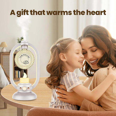 Candle Aromatherapy Lamp, Essential Oil Diffuser Humidifier, Lights with Automatic Human Body Sensing Function, Suitable for Bedroom, Office, Rest...