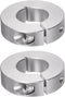 2pcs Shaft Collar 22mm Bore Aluminum Alloy Set Screw Split Clamp-On Collars, 45mm OD, 12mm Width, for Wheel Barrow Axle, Gearbox Assemblies, Machi...