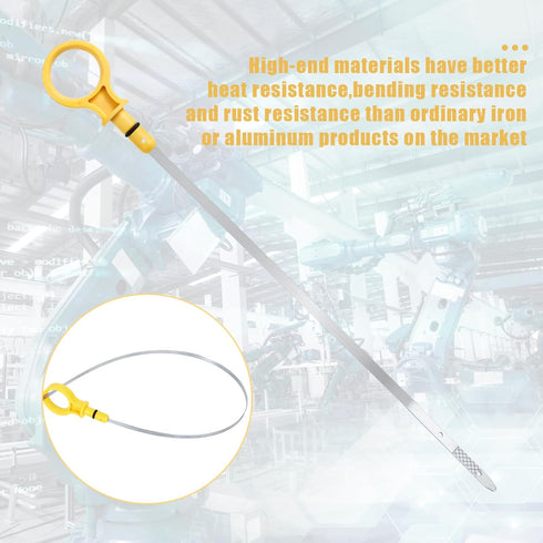 Car Engine Oil Dipstick for OEM#CJ5Z-6750-A, Double Hole Dip Stick for Checking Oil, Oil Dipstick Replacement Professional Tools Compatible with F...