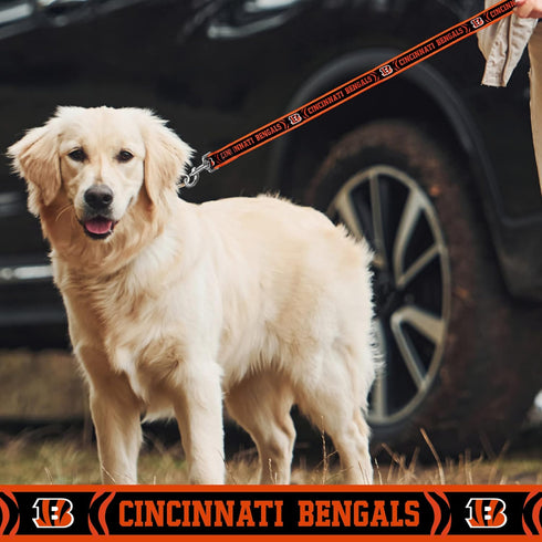 NFL PET Leash Cincinnati Bengals Dog Leash, Medium Football Team Leash for Dogs & Cats. A Shiny & Colorful Cat Leash & Dog Leash Licensed by The N...