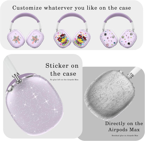 for AirPods Max case Cover,Anti-Scratch Ear Pad Case Cover/Ear Cups Cover/Headband Cover for AirPods Max. Clear Soft TPU and Silicone,Skin Scratch...