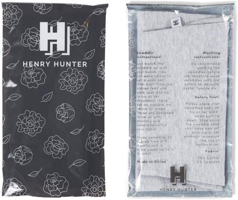 Henry Hunter Baby Swaddle Sack | The Simple Swaddle | Soft Stretchy Cotton Swaddles for Newborns | Baby Swaddles 0-3 Months, Swaddle Blankets for ...