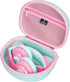 Hard Travel Case for Riwbox CT-7 CT-7S / iClever HS01 / FosPower Cat Ear LED Light Kids Wireless Headphones, Protective Carrying Storage Bag (Pink...
