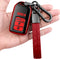 Sindeda for Honda Key fob Cover with Leather Keychain,Soft TPU Full Cover Protection,Key fob case Compatible Honda Accord Civic CRV Pilot Odyssey ...