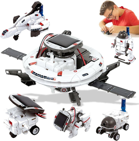 STEM 6-in-1 Education Solar Power Robot Toys for Boys Ages 8-12, DIY Building Educational Experiment Robotics Science Kit for Kids, Birthday Gifts...