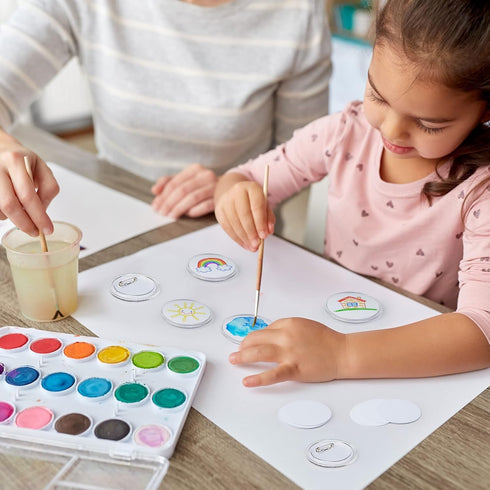 XunYee 25 Set Clear Acrylic Buttons Clear Plastic Craft Button with Pin, Blank Paper and Card Removal Tool, Pins Buttons Design for DIY Crafts, Pi...