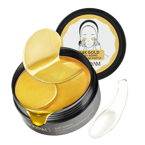 24k Gold Eye Treatment Maks 60PCS Under Eye Patch Cooling Under Eye Pads for Brightening Repairing and Refreshing Your Skin Under Eye Mask, Beauty...