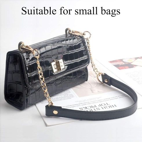 Beaulegan Purse Chain Handles - Microfiber Leather - Replacement for Shoulder Bag or Handbag 23.6 inch Long (2 PCS/Gunmetal Black)...