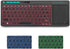 Rii K18 Plus Wireless 3-LED Color Backlit Multimedia Keyboard with Multi-Touch Big Size Trackpad,Rechargable Keyboard for Android TV Box,PC,Smart ...