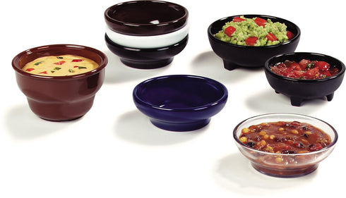 Carlisle FoodService Products 087803 Molcajete Ramekin, 8 oz. Black, Melamine...