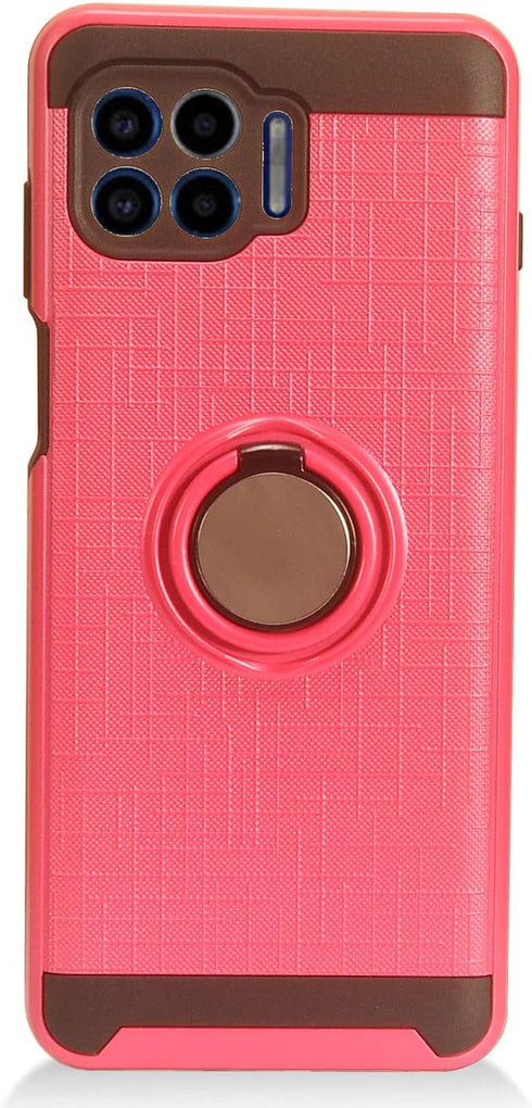 for Motorola One 5G, Moto One 5G UW /XT2075 - Phone Case w/Ring Stand - RS2 Hot Pink...