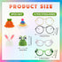 8 Pcs Hamster Hat Pet Round Costume Glasses Includes 4 Pcs Knitted Small Animals Hat with Adjustable Strap and 4 Pairs of Pet glasses for Small An...