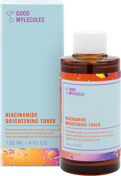 Good Molecules Niacinamide Brightening Toner - Facial Toner with Niacinamide, Vitamin C and Arbutin for Even Tone, Enlarged Pores - Skincare for F...