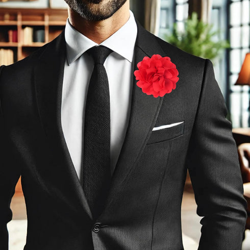 Dainty Red Rose Flower Brooch for Women Ladies, Delicate Hair Pin for Wedding Party Dance Banquet Ceremony – Versatile Floral Accessory for Clothi...
