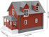 N Scale Model Building 1:160 Residential Modern House Assembled Architectural for Model Train Layout Diorama JZN01 (Red)...
