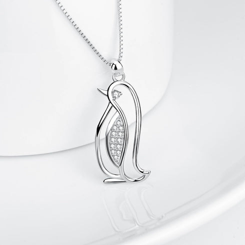 YFN Sterling Silver Penguin Necklace - Penguin Pendant Jewelry for Women Gifts...
