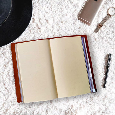 To My Son Embossed Vintage Leather Journal, Refillable Journal Notebooks, Travel Journal Diary Sketch Book Writing Journal, Graduation Birthday Ch...