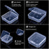 Bead Organizer Box, 30Pcs Small Clear Plastic Bead Storage Containers, 1 Craft Storage Box with Hinged Lid, 42 Labels, Mini Box for Jewelry Making...