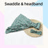 Baby Girl Newborn Swaddle Blanket Receiving Blanket with Headband Set Floral Nursery Swaddle Wrap(green)...