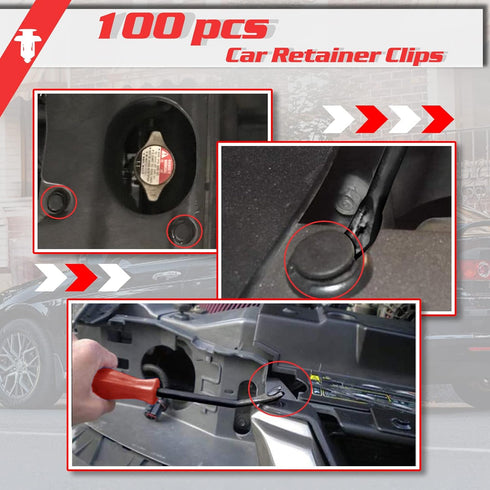 OTUAYAUTO 100PCS Bumper Clips, 10mm Fender Liner Clip Replacement for Honda Accord 1999-2011, Plastic Rivet Retainer Clips Replace OEM: 91503-SZ3-...