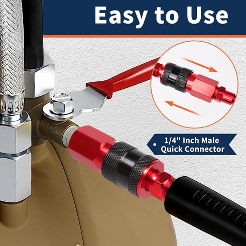 No Rust Air Hose Fittings Kits 15 PCS Set, Quick Connect Air Compressor Accessories Industrial Air Tools Fittings, Male and Female High Flow Air F...