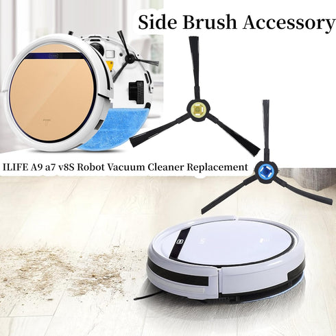 AUNMAS 2PCS Side Brush Accessory for ILIFE a7 v8S Robot Vacuum Cleaner Replacement Vacuum Attachments Floor Care Tools...