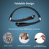 AMORNO Foldable Bluetooth Headphones Wireless Neckband Headset with Retractable Earbuds, Sports Sweatproof Noise Cancelling Stereo Earphones with ...