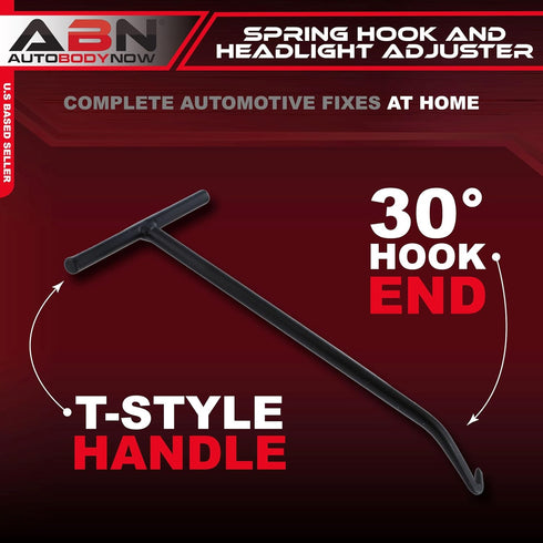 ABN Brake Spring Hook & Headlight Adjuster w/T-Handle, Angled Hook – Vehicle Springs Removal, Installation, Adjustment...