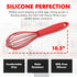 Chef Craft Premium Silicone Wire Cooking Whisk, 10.5 Inch, Red...