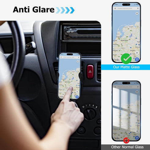 iPhone 15 Pro 6.1 Inch Tempered Glass Screen Protector, Colorful, 28 Privacy, Blue Light Blocking, Matte Finish, Touch Accurate, 20mm...