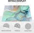 Teal Marble Golden Swirls Pattern Dish Drying Mats For Kitchen Counter Microfiber Absorbent dish Mat Xl Reversible Drying Mats For Countertop 18 I...
