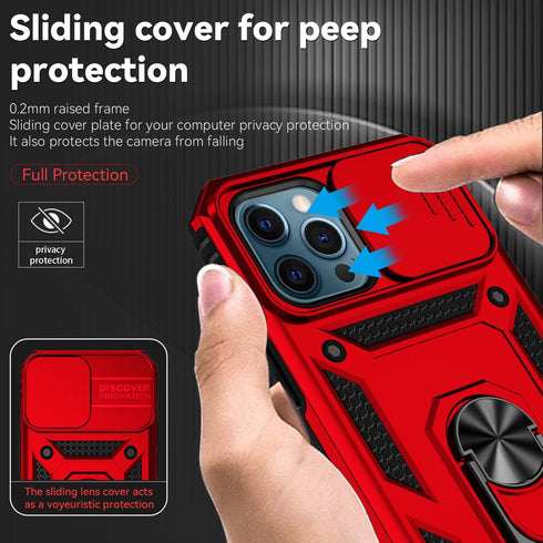 Hitaoyou Compatible with iPhone 12 Pro Max Case, iPhone 12 Pro Max Case with Camera Cover & Kickstand Military Grade Shockproof with Magnetic Car ...