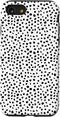 iPhone SE (2020) / 7 / 8 Popular Dalmatian Pattern, White w Brush Stroke Black Spots Case...