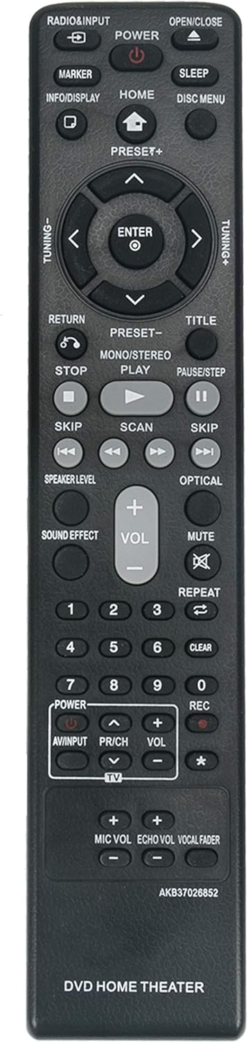 AKB37026852 AKB37026858 AKB73636101 Replaced Remote fit for LG DVD Home Theater System DH4130S S43S3-S S43S3-W DH4430P S43S2-S S63T1-C S43S1-W S43...
