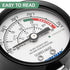 MEASUREMAN Black Steel Pressure Cooker Gauge, Pressure Canner Gauge, Steam Pressure Gauge, 2" Dial, Lower Mount, Including Hexagon Gasket and Nut...