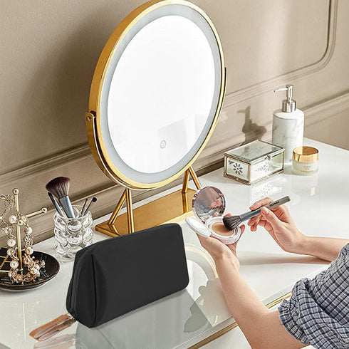 2 Pack Portable Small Makeup Bag for Purse, Waterproof Cosmetic Pouch Bags with Zipper, Travel Skin Care Pouches for Women Skincare Make Up Toilet...