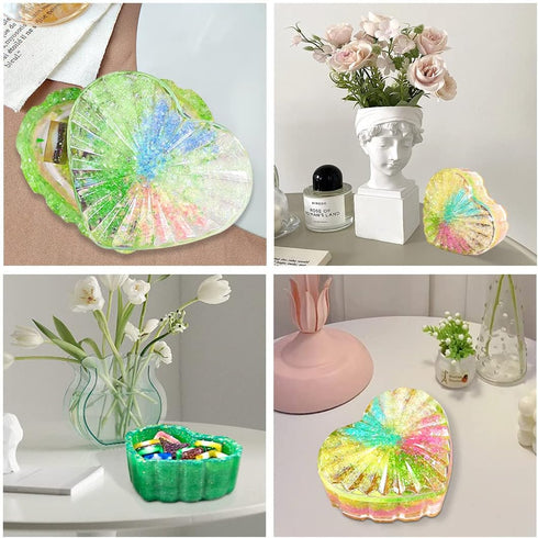 Zayookey Box Resin Molds, Storage Box Silicone Mold with Lid, Heart Shape Jewelry Box Epoxy Resin Casting Mould for DIY Trinket Candy Containers C...
