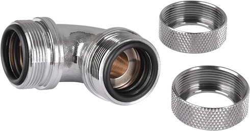 Thermaltake Pacific 16 mm G1/4 PETG Tube 90-Degree Dual Compression OD - Chrome...