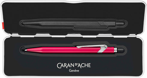 Caran D'ache 849 Pop Line Fluo Purple Ballpoint Pen with Metal Box (849.590)...