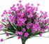 8 Bundles Artificial Flowers, Fake Artificial Greenery UV Resistant No Fade Faux Plastic Plants for Wedding Bridle Bouquet Indoor Outdoor Home Gar...