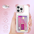 MZELQ for iPhone 15 Pro Max Case, Card Holder Camera Protection Cover + Screen Protector, Push-able Kickstand Case Four Corner Protection Shockpro...
