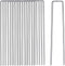 6 Inches Garden Stakes Metal Landscape Staples 16 Packs 11 Gauge Stakes Galvanized Steel Lawn Stakes Yard Staples Securing Pegs for Weed Barrier F...