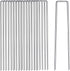 6 Inches Garden Stakes Metal Landscape Staples 16 Packs 11 Gauge Stakes Galvanized Steel Lawn Stakes Yard Staples Securing Pegs for Weed Barrier F...