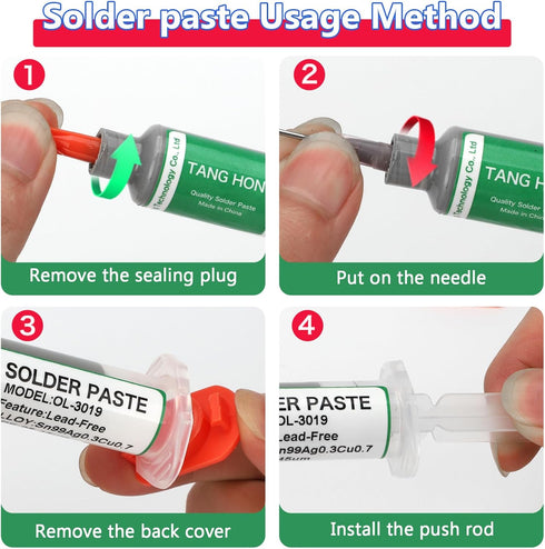 Sn99/Ag0.3/Cu0.7,217? No-Clean Solder Paste,(50g) Lead Free Solder Paste, Solder Paste for Electronics,Suitable for SMT/PCB/LED/BGA/CPU/Phone Repa...