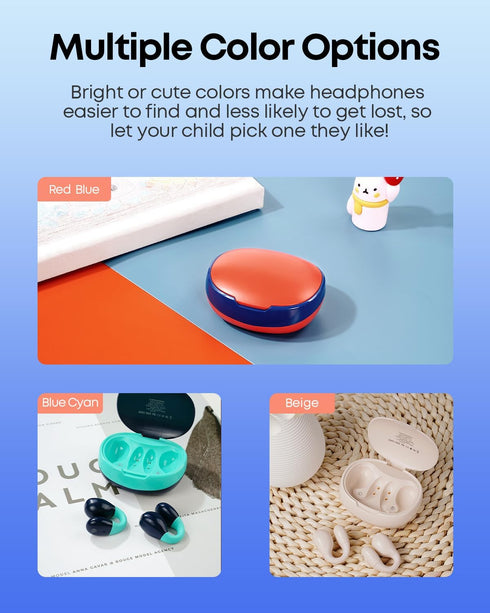 Langsdom ClipBuds Kids Bluetooth 5.3 Earbuds for Kids with Mic, Clip On Open-Ear Comfort Fit Headphones, 85dB Safe Volume Limit Wireless Earphones...